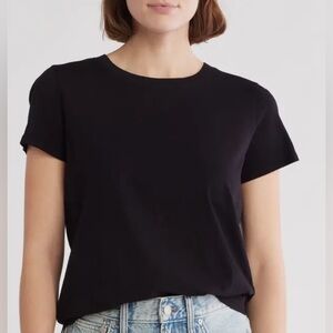 MADEWELL Women’s Black Short Sleeve Lightweight Crewneck Tee